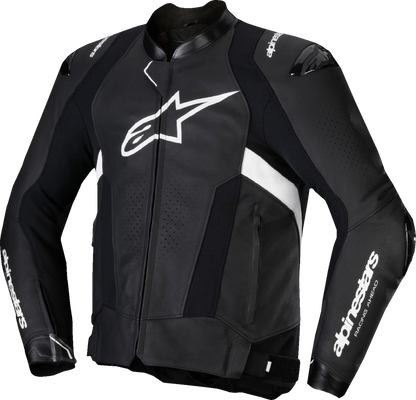 ALPINESTARS Missile v3 Leather Jacket - Black/White - US 48 / EU 58 3100125-12-58