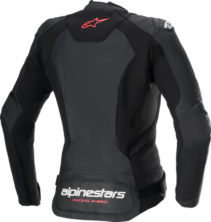 ALPINESTARS Stella Faster v3 Leather Jacket - Black/White Fluo/Coral - US 4 / EU 40 3113625-1781-40
