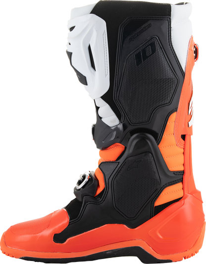 ALPINESTARS Tech 10 Enduro Boots - Fluorescent Orange/Black/White - US 7 / EU 40.5 2010025-4512-7