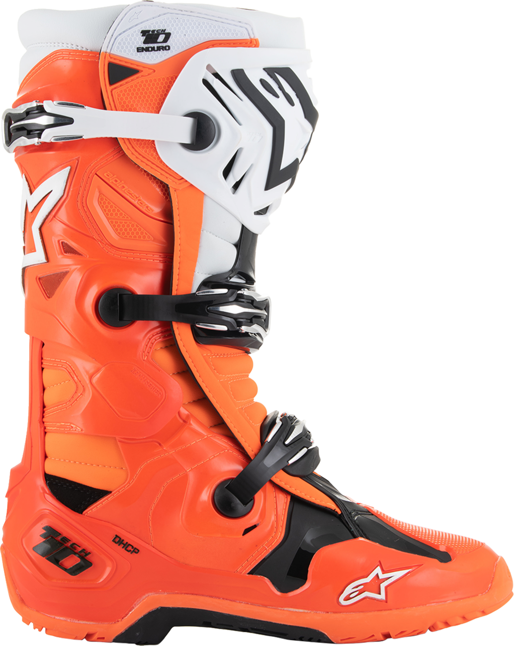 ALPINESTARS Tech 10 Enduro Boots - Fluorescent Orange/Black/White - US 11 / EU 45.5 2010025-4512-11