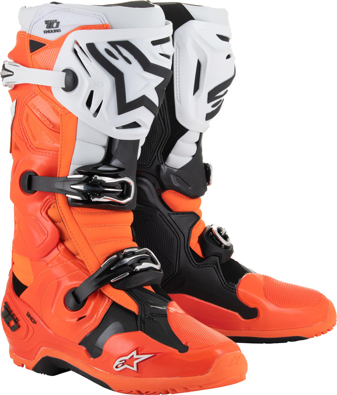 ALPINESTARS Tech 10 Enduro Boots - Fluorescent Orange/Black/White - US 13 / EU 48 2010025-4512-13