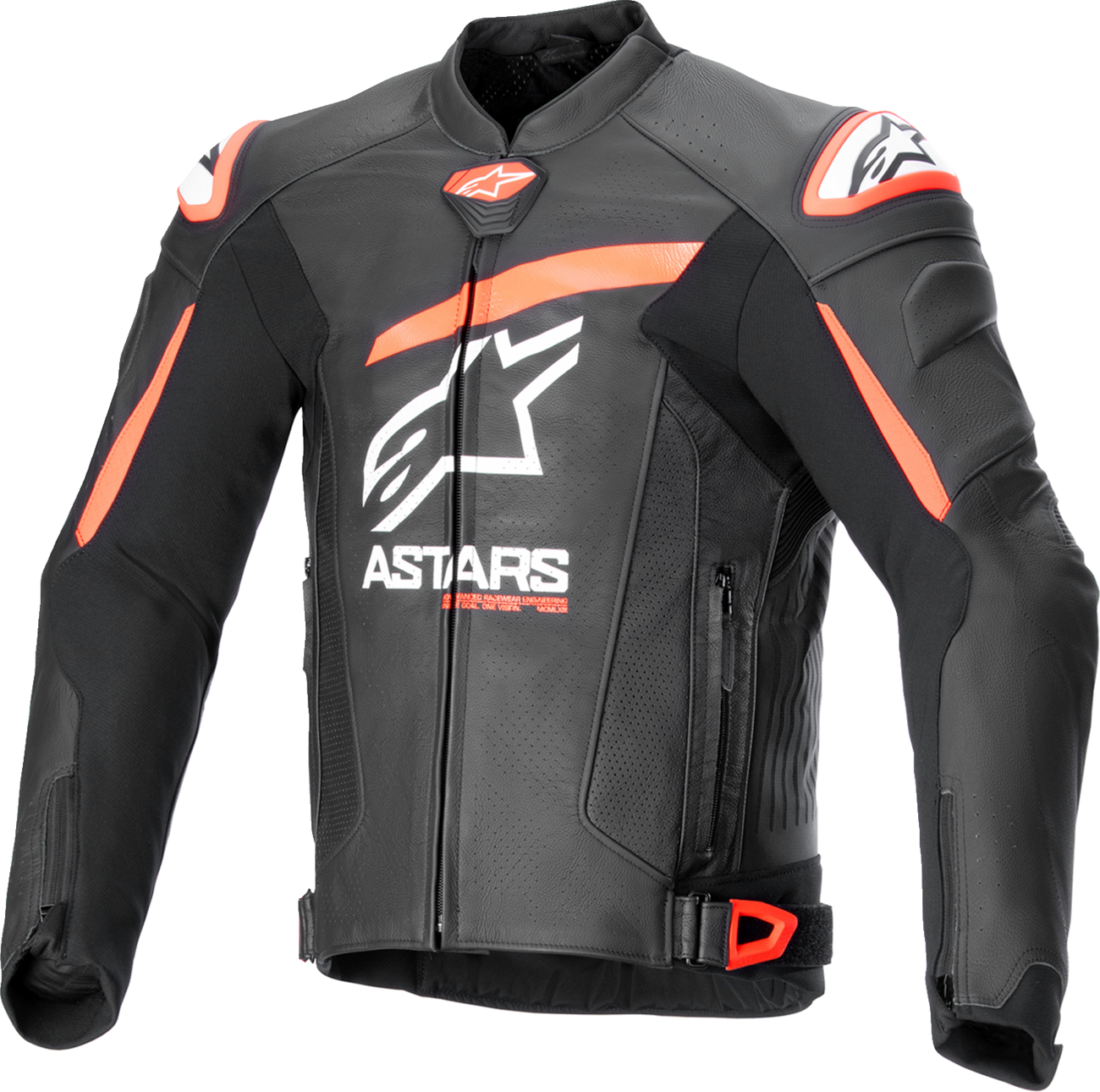 ALPINESTARS GP Plus R v4 Airflow Leather Jacket - Black/Red Fluo/White - US 44 / EU 54 3100624-1321-54