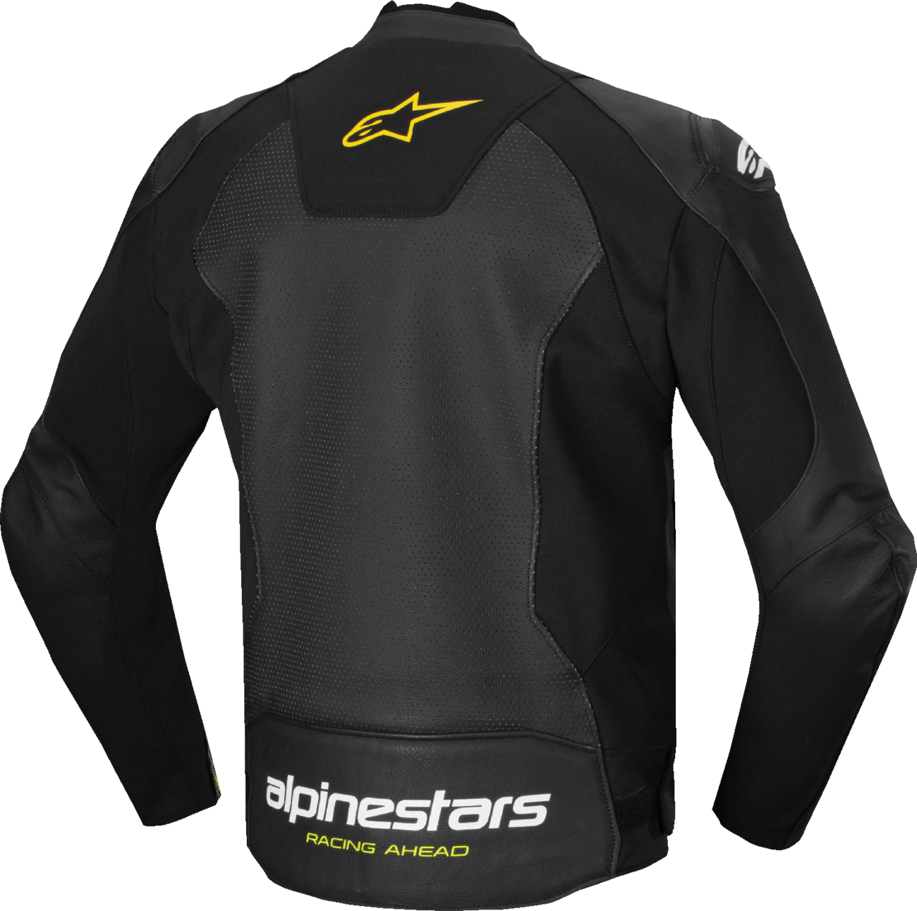ALPINESTARS Faster v3 Airflow Leather Jacket - Black/White/Yellow Fluo - US 48 / EU 58 3103625-125-58