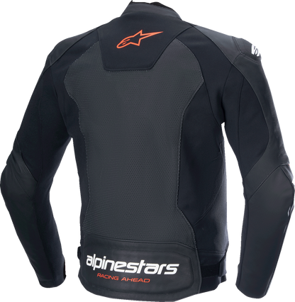 ALPINESTARS Faster v3 Airflow Leather Jacket - Black/Red Fluo - US 50 / EU 60 3103625-1030-60