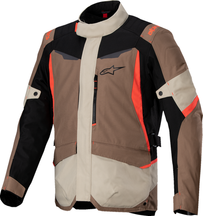 ALPINESTARS ST-1 WP Jacket - Dark Khaki/Sand/Black/Red Fluo - 4XL 3200625-866-4XL