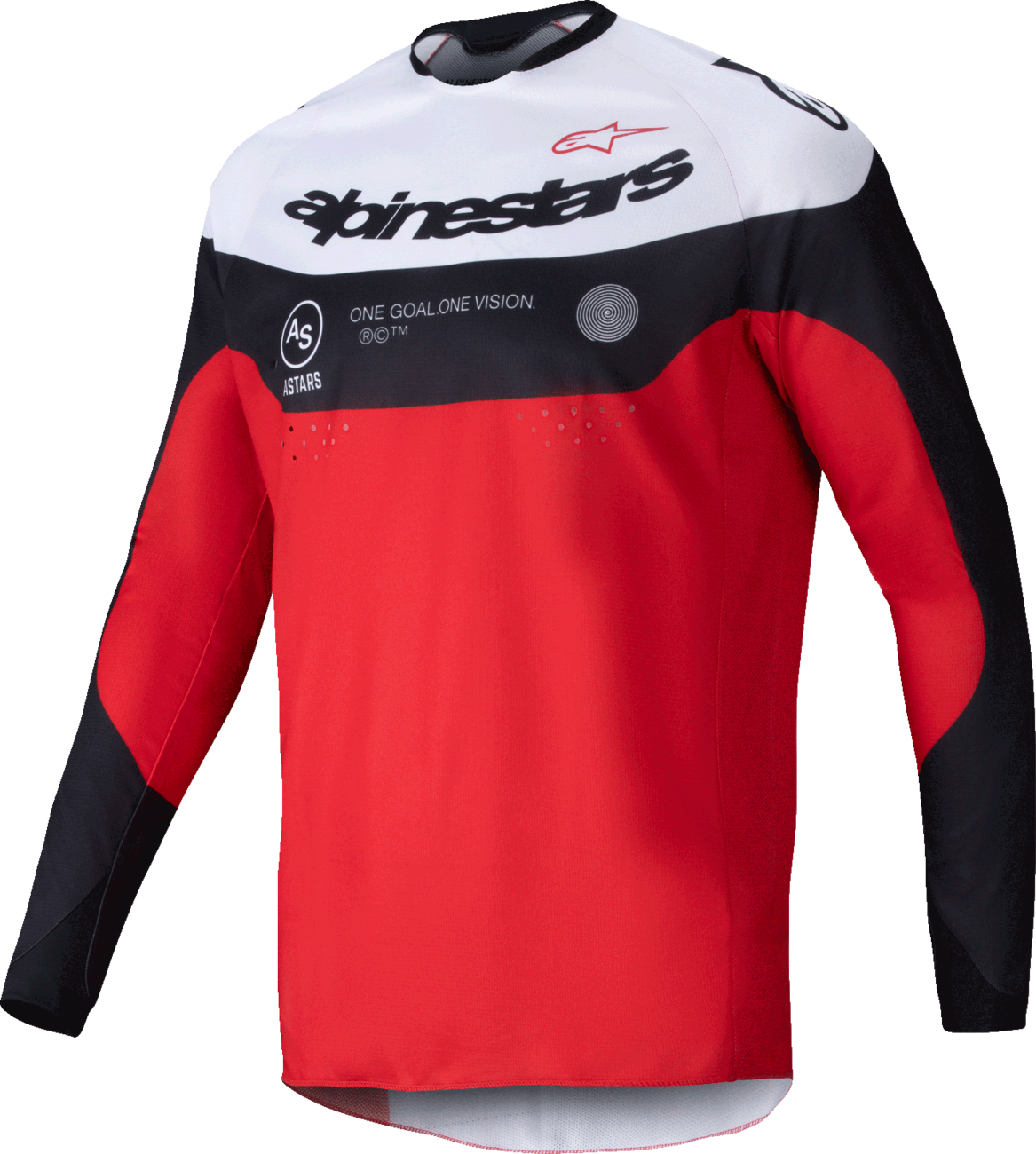 ALPINESTARS Pro-Dura Long-Sleeve Jersey - Black/Bright Red/White - XL 3760125-1342-XL