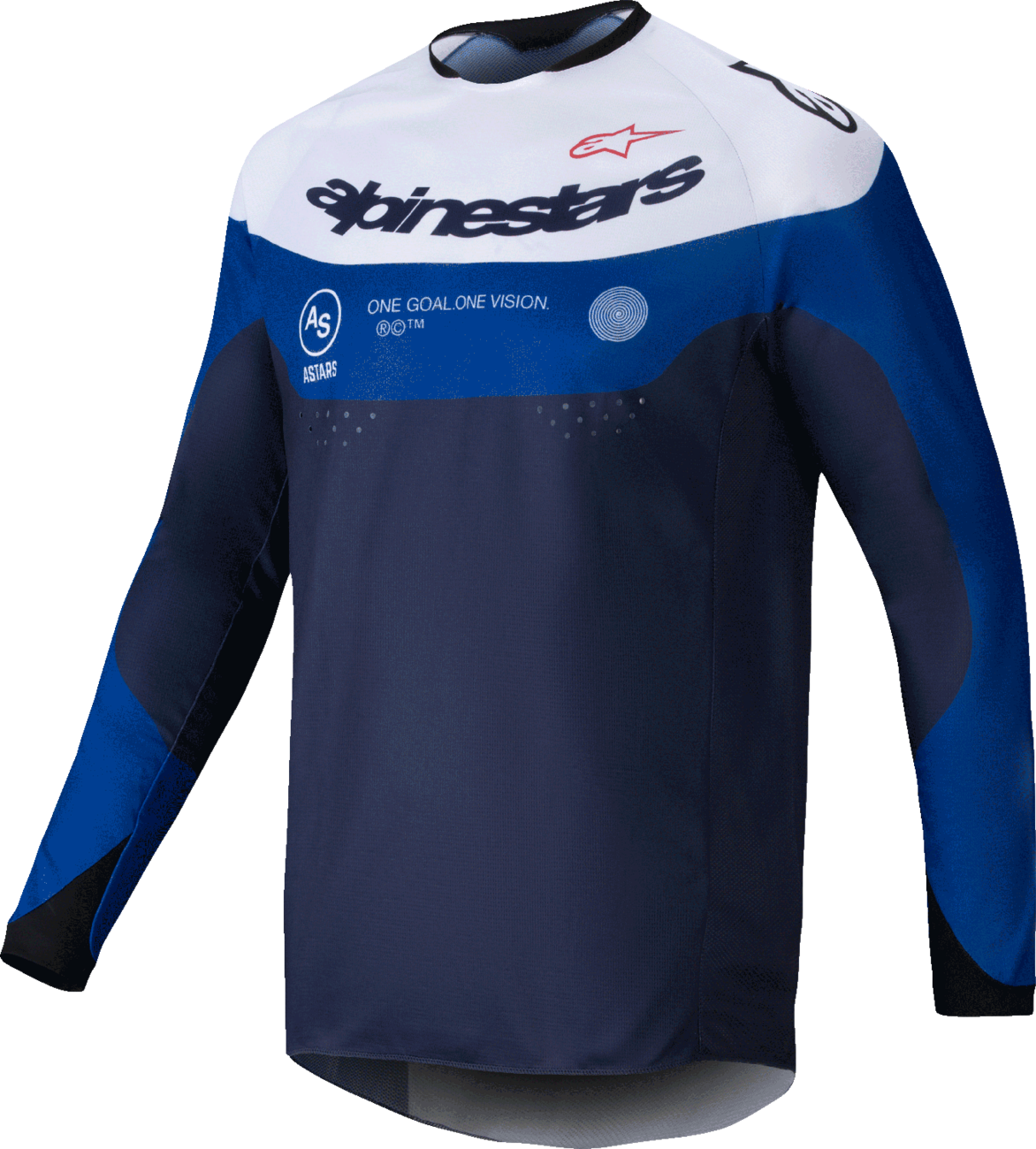 ALPINESTARS Pro-Dura Long-Sleeve Jersey - Navy/Bright Blue/White - Large 3760125-7174-L