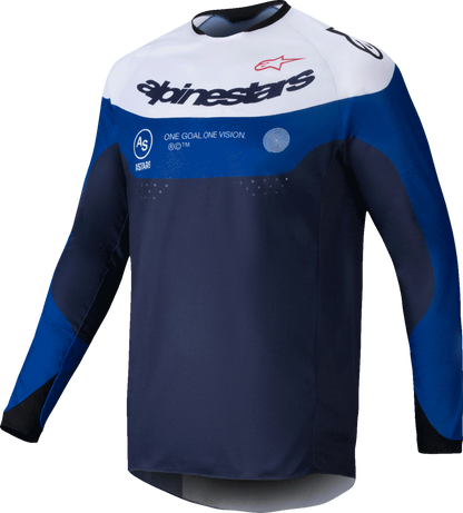 ALPINESTARS Pro-Dura Long-Sleeve Jersey - Navy/Bright Blue/White - Large 3760125-7174-L
