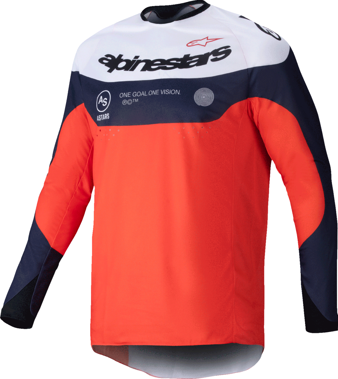 ALPINESTARS Pro-Dura Long-Sleeve Jersey - Navy/Hot Orange/White - Medium 3760125-7162-M