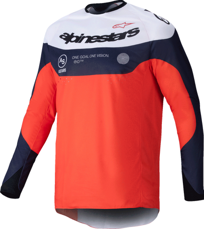 ALPINESTARS Pro-Dura Long-Sleeve Jersey - Navy/Hot Orange/White - Medium 3760125-7162-M
