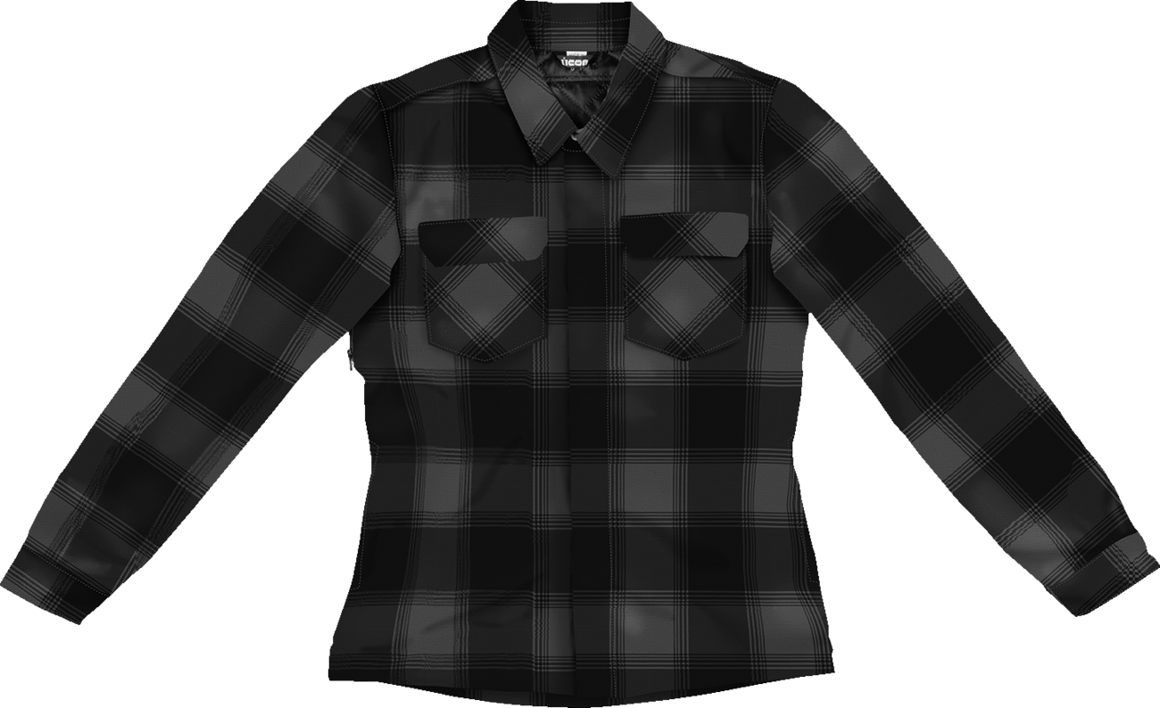 ICON Women's Fallblock CX Flannel™ Jacket - Black - Large 2822-1672