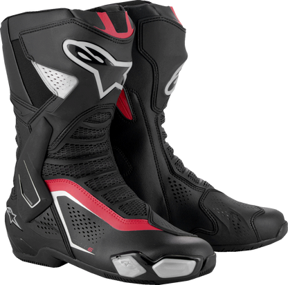 ALPINESTARS SMX-6 V3 Vented Boots - Black/Silver/Red - US 9/EU 43 2223225-199-43