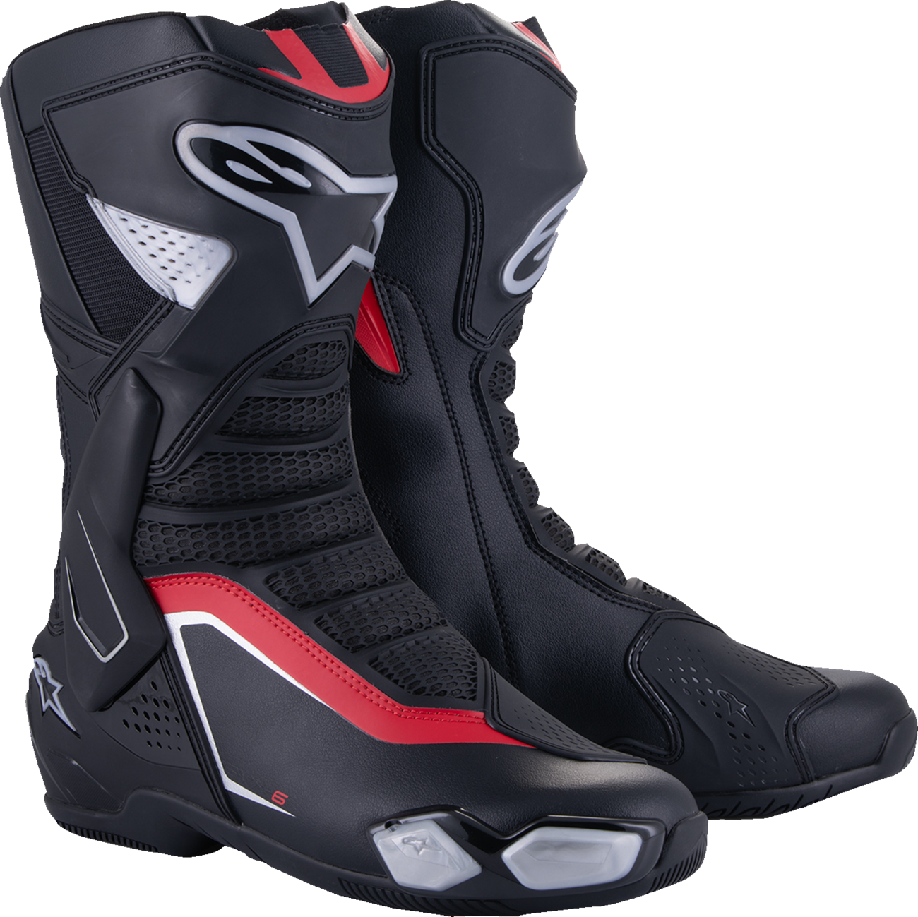 ALPINESTARS SMX-6 V3 Boots - Black/Silver/Red - US 6.5/EU 40 2223025-199-40