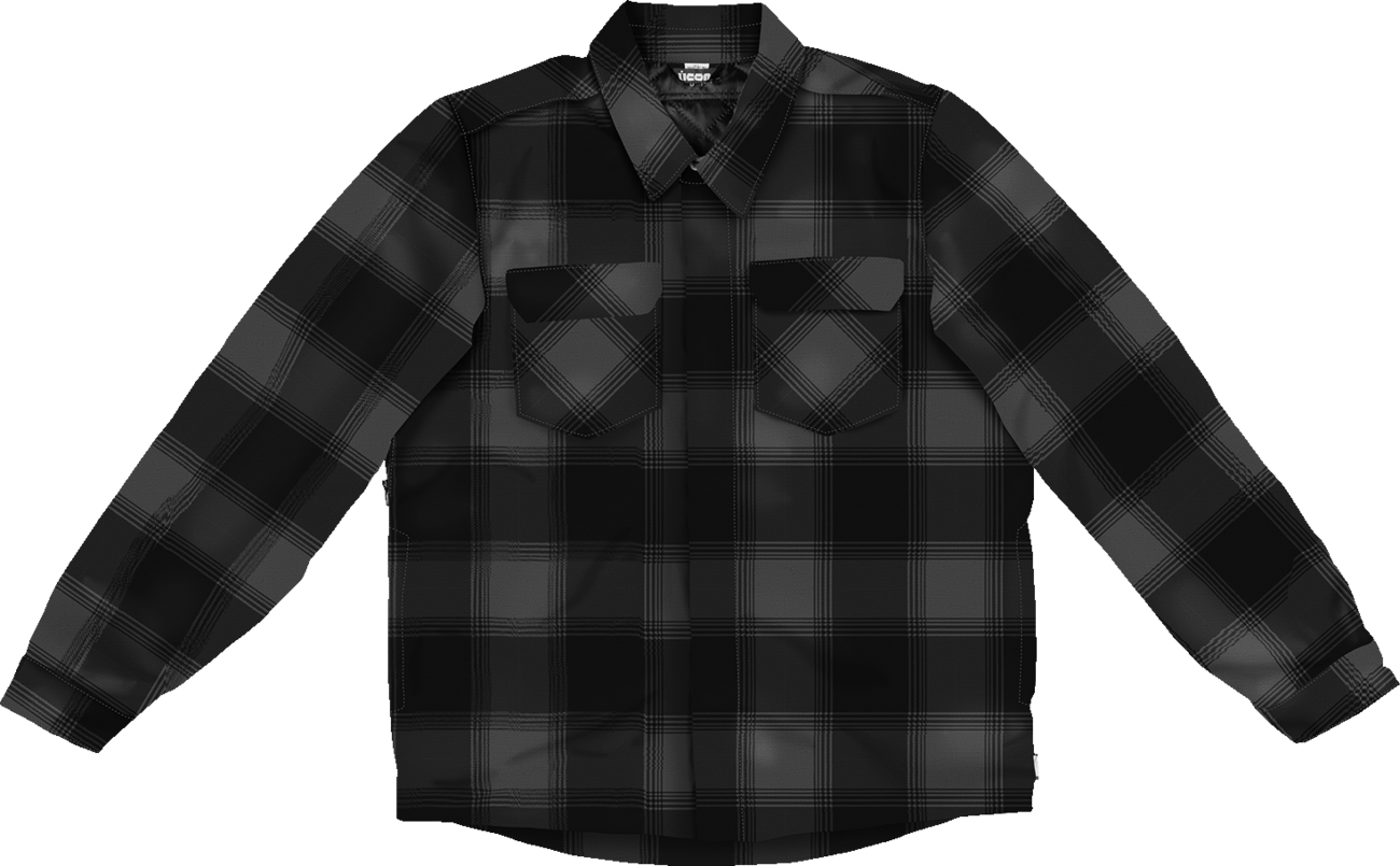 ICON Fallblock CX Flannel™ Jacket - Black - Large 2820-6970