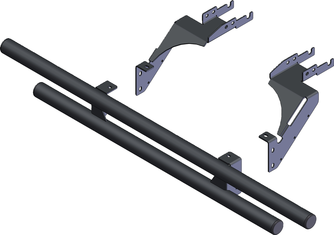 KFI PRODUCTS Rear Bumper - Round - Black - Polaris - General '21-'26 102085
