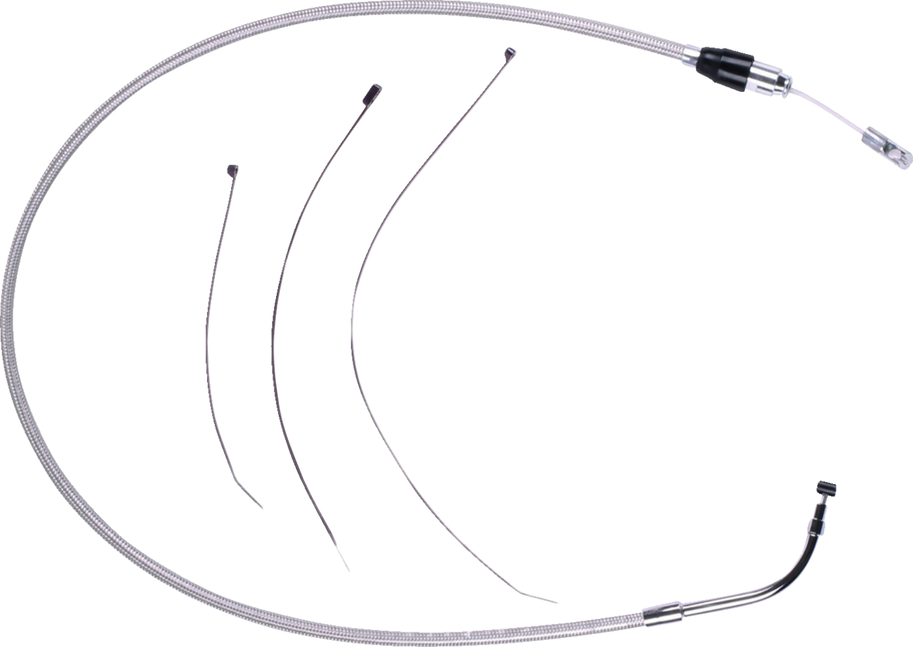 MAGNUM SHIELDING Polished Stainless Quick Connect Upper Clutch Cable - 37-1/4" 523902HE