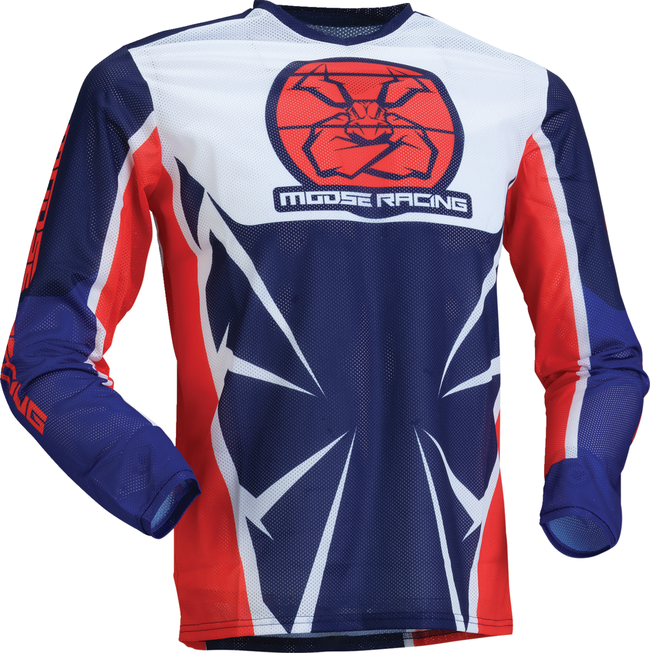 MOOSE OFFROAD Youth Agroid Mesh Jersey - Red/White/Blue - Medium 2912-2525