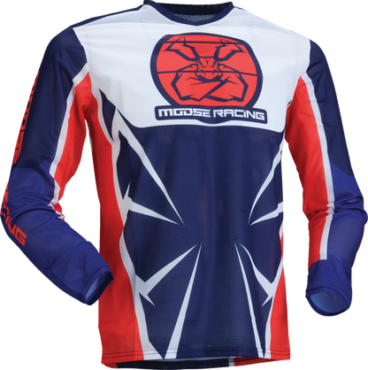 MOOSE OFFROAD Youth Agroid Mesh Jersey - Red/White/Blue - Medium 2912-2525