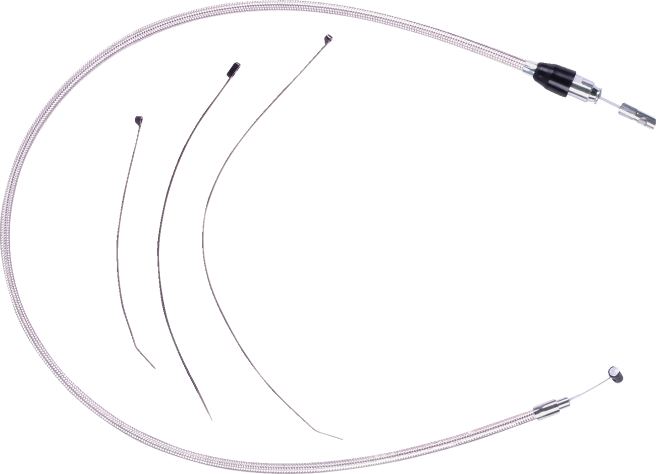 MAGNUM SHIELDING Polished Stainless Quick Connect Upper Clutch Cable - 49" 52386HE
