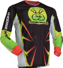 MOOSE OFFROAD Youth Agroid Mesh Jersey - Hi-Viz/Black - Large 2912-2533