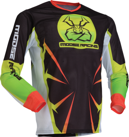 MOOSE OFFROAD Youth Agroid Mesh Jersey - Hi-Viz/Black - 2XL 2912-2535