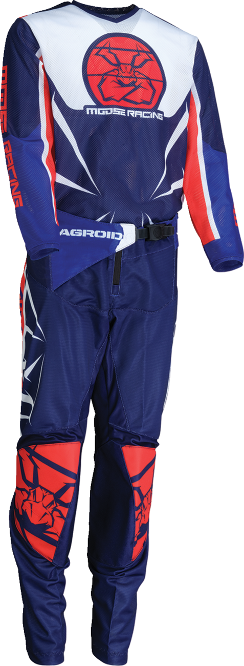 MOOSE OFFROAD Youth Agroid Mesh Pants - Red/White/Blue - 30 2903-2559