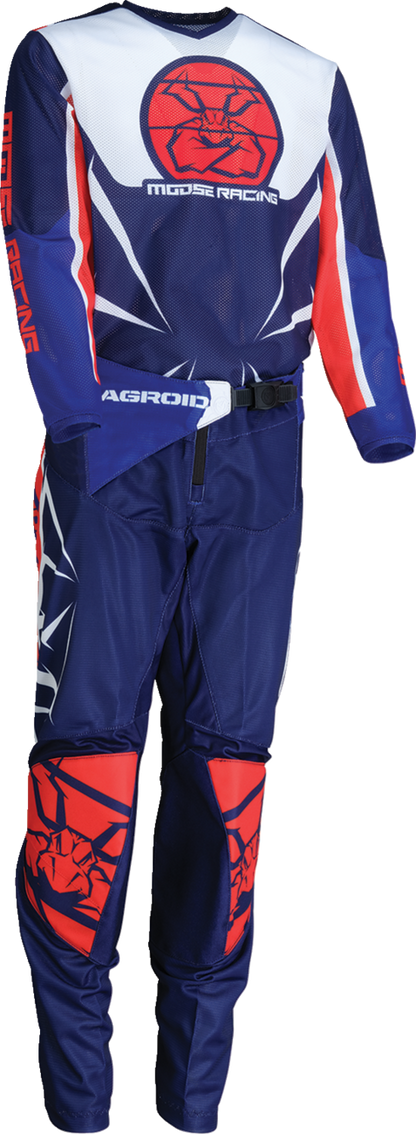 MOOSE OFFROAD Youth Agroid Mesh Pants - Red/White/Blue - 30 2903-2559