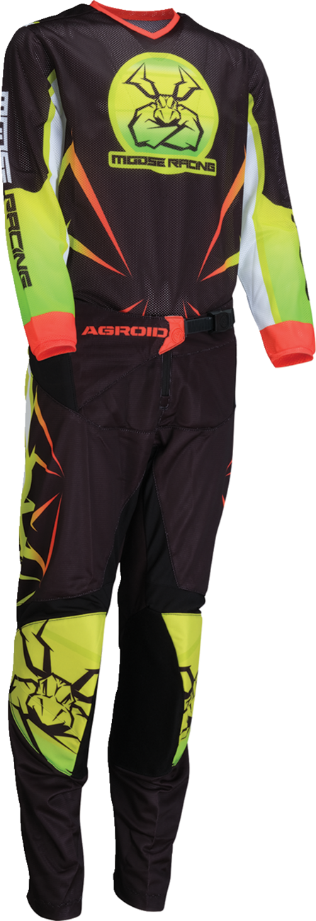MOOSE OFFROAD Youth Agroid Mesh Pants - Hi-Viz/Black - 28 2903-2565