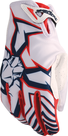 MOOSE OFFROAD Agroid™ Pro Gloves - Red/White/Blue - Large 3330-8086