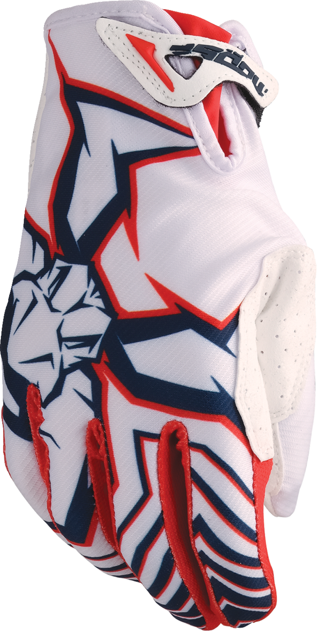 MOOSE OFFROAD Agroid™ Pro Gloves - Red/White/Blue - Small 3330-8084