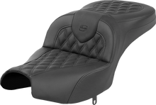 SADDLEMEN Roadsofa™ Seat - Without Backrest - Black - Lattice Stitch - Indian Pursuit '22-'24 I22-02-182