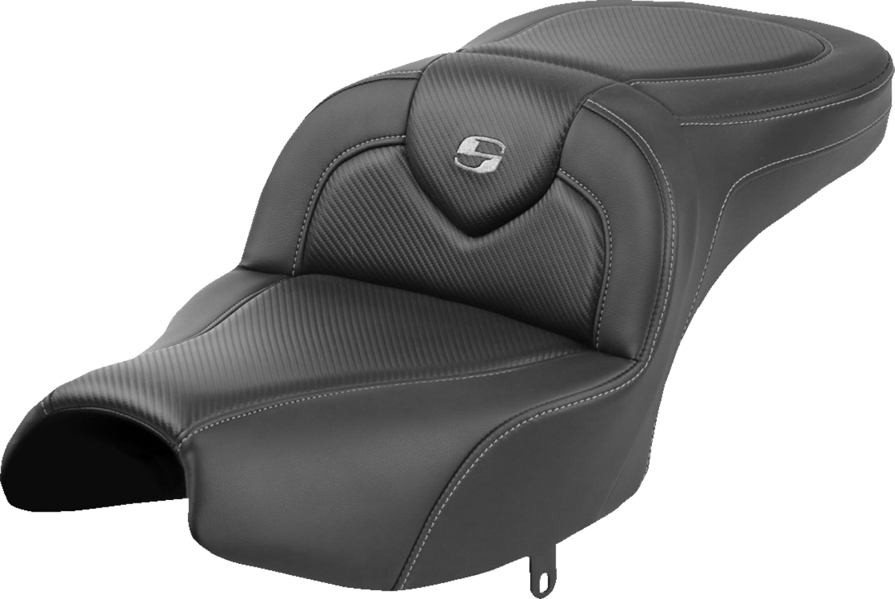 SADDLEMEN Roadsofa™ Seat - Without Backrest - Black - Carbon Fiber - Indian Pursuit '22-'24 I22-02-185