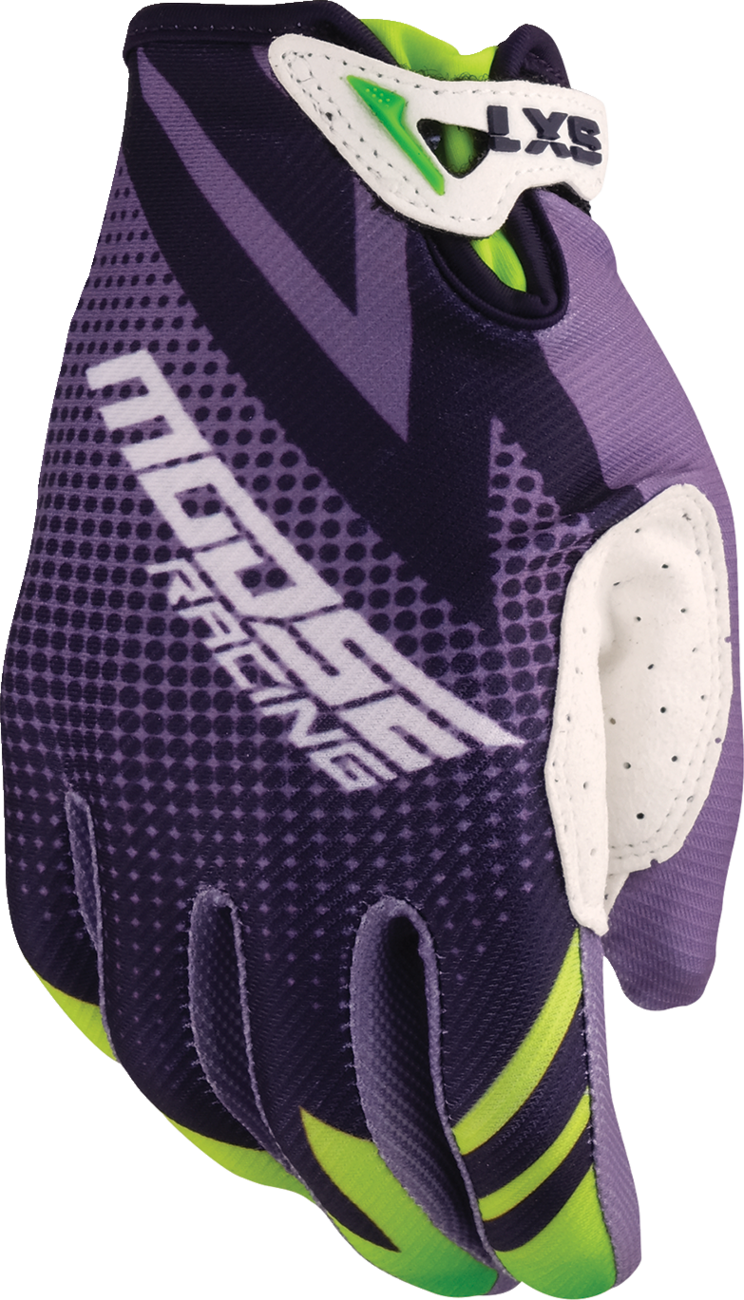 MOOSE OFFROAD Youth SX1™ Gloves - Purple/Green - Small 3332-1893