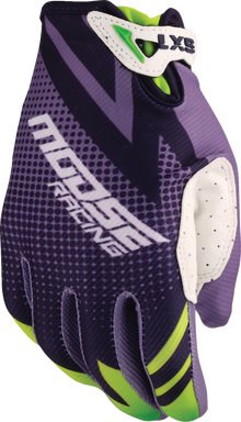 MOOSE OFFROAD Youth SX1™ Gloves - Purple/Green - Large 3332-1895