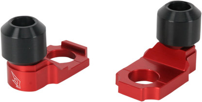 DRIVEN RACING Axle Block Sliders - Kawasaki ZX-6R - Red DRAX-104-RD