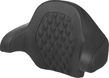 SADDLEMEN Tour-Pak® Backrest Pad - Lattice Stitch - Dark Gray Stitch - FL '14-'24 814-07-15002
