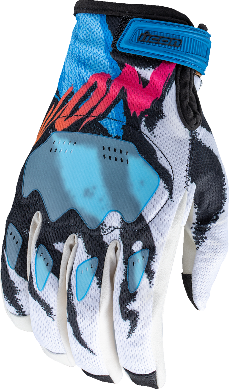 ICON Hooligan™ Rad Dawn Gloves - White - 2XL 3301-4855