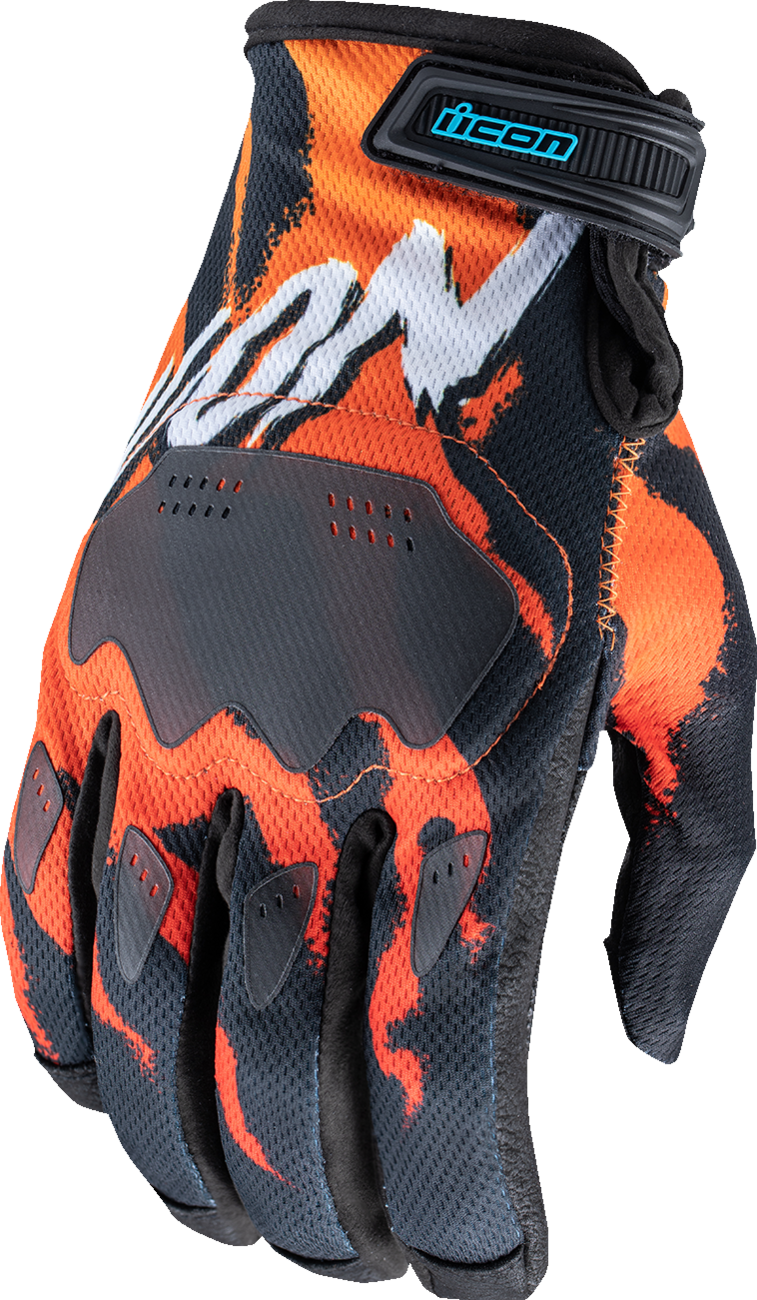 ICON Hooligan™ Rad Dawn Gloves - Orange - Small 3301-4857