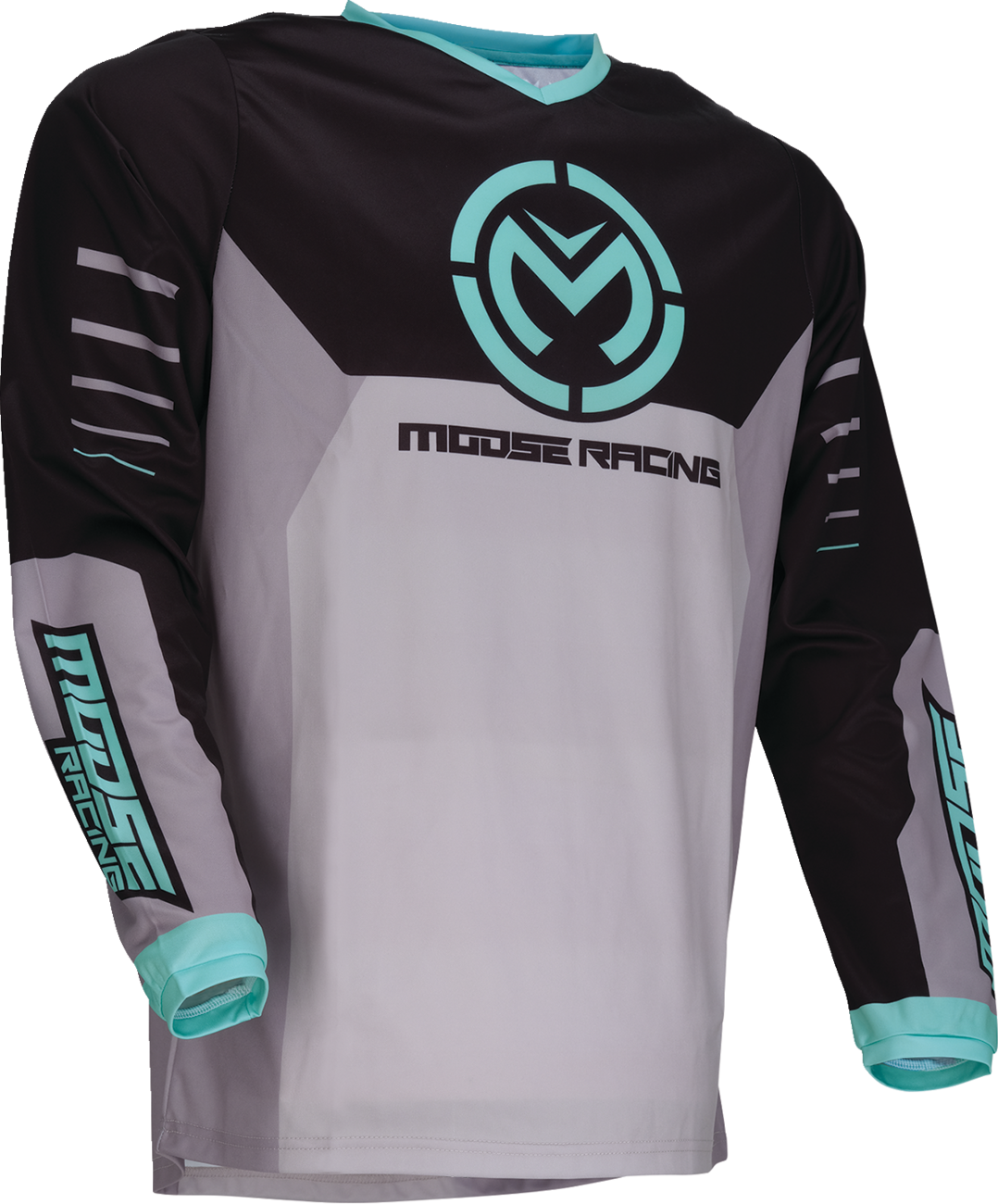MOOSE OFFROAD Qualifier® Jersey - Gray/Teal - Small 2910-8183