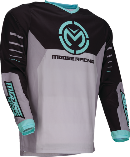 MOOSE OFFROAD Qualifier® Jersey - Gray/Teal - Small 2910-8183