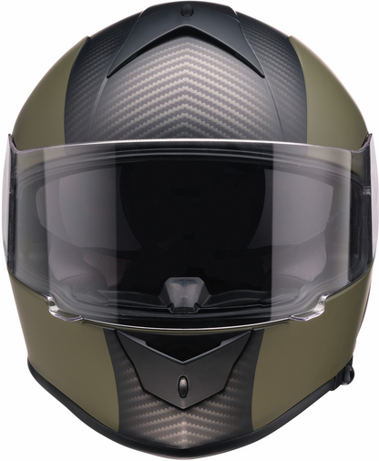 Z1R Warrant Helmet - Carbon - Green - Medium 0101-17434