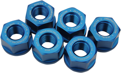 DRIVEN RACING Sprocket Nuts - Sport Bike - Blue - M10 x 1.25 DSNBL