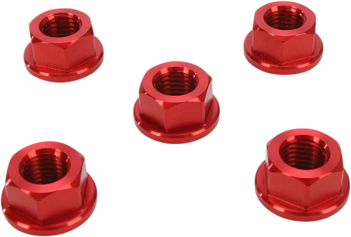 DRIVEN RACING Sprocket Nuts - 5-Bolt Hub - Red - M10 x 1.25 DSN5RD