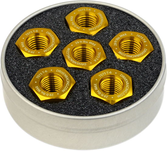 DRIVEN RACING Sprocket Nuts - 6-Bolt Hub - Gold - M10 x 1.0 DSN6GD