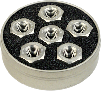 DRIVEN RACING Sprocket Nuts - 6-Bolt Hub - Silver - M10 x 1.0 DSN6SL