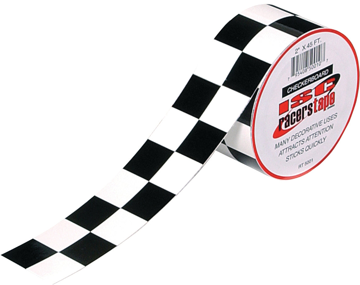 Black & White Straight Checker Board Tape 2"X45'