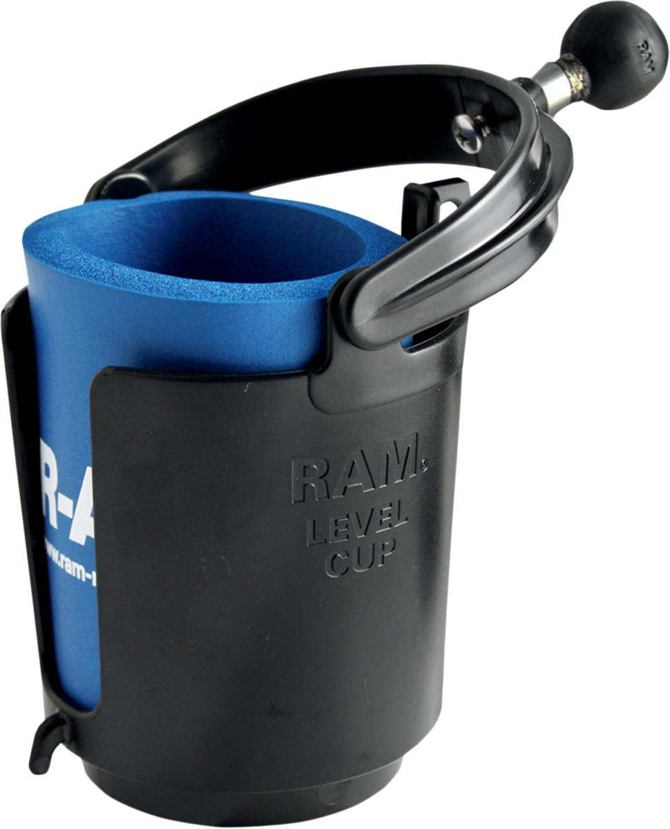 RAM MOUNTS Self-Leveling Cup Holder and Cozy with 1" Ball RAM-B-132BU