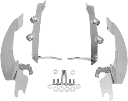 MEMPHIS SHADES Batwing Trigger Lock Mounting Kit - Aero - Polished MEK1908