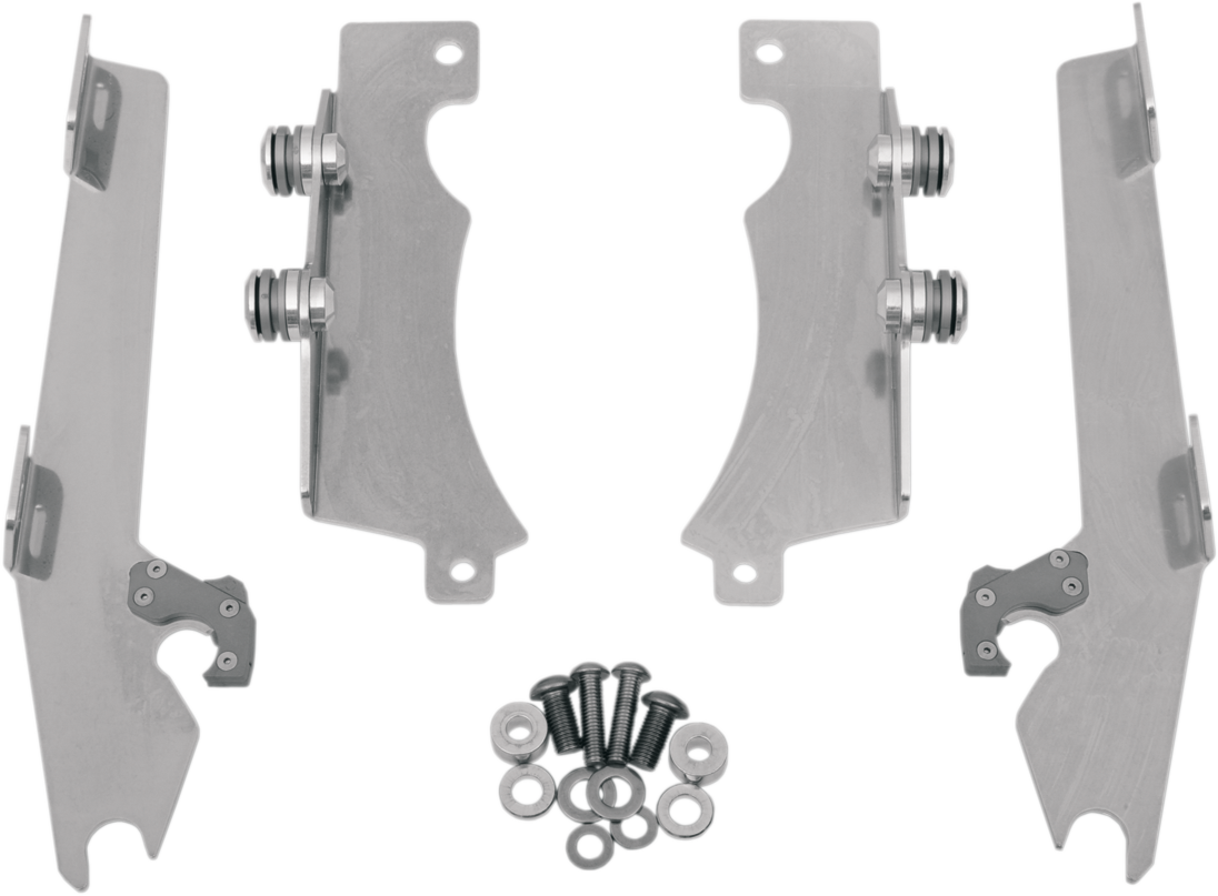 MEMPHIS SHADES Batwing Trigger Lock Mounting Kit - V Star - Polished MEK1909