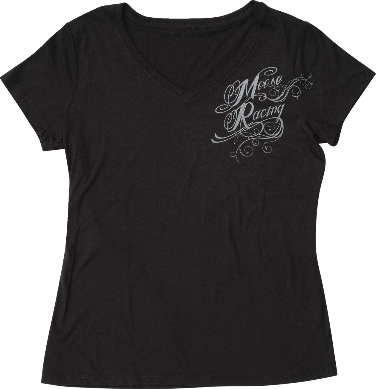 MOOSE OFFROAD Women's Flourish Script T-Shirt - Black - Large 3031-4286